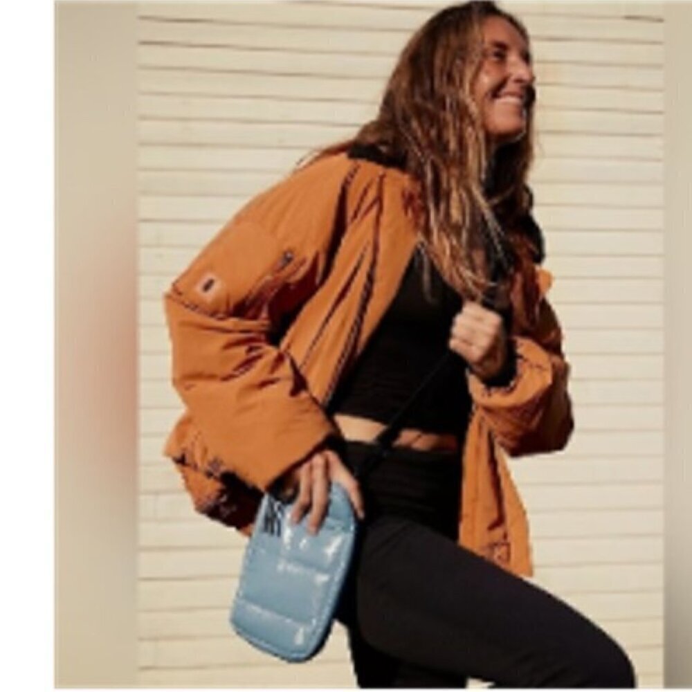 Free People Movement Puffy Oversized Outpost Aviator Bomber Jacket Size Large